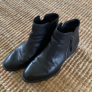 Black Leather Booties